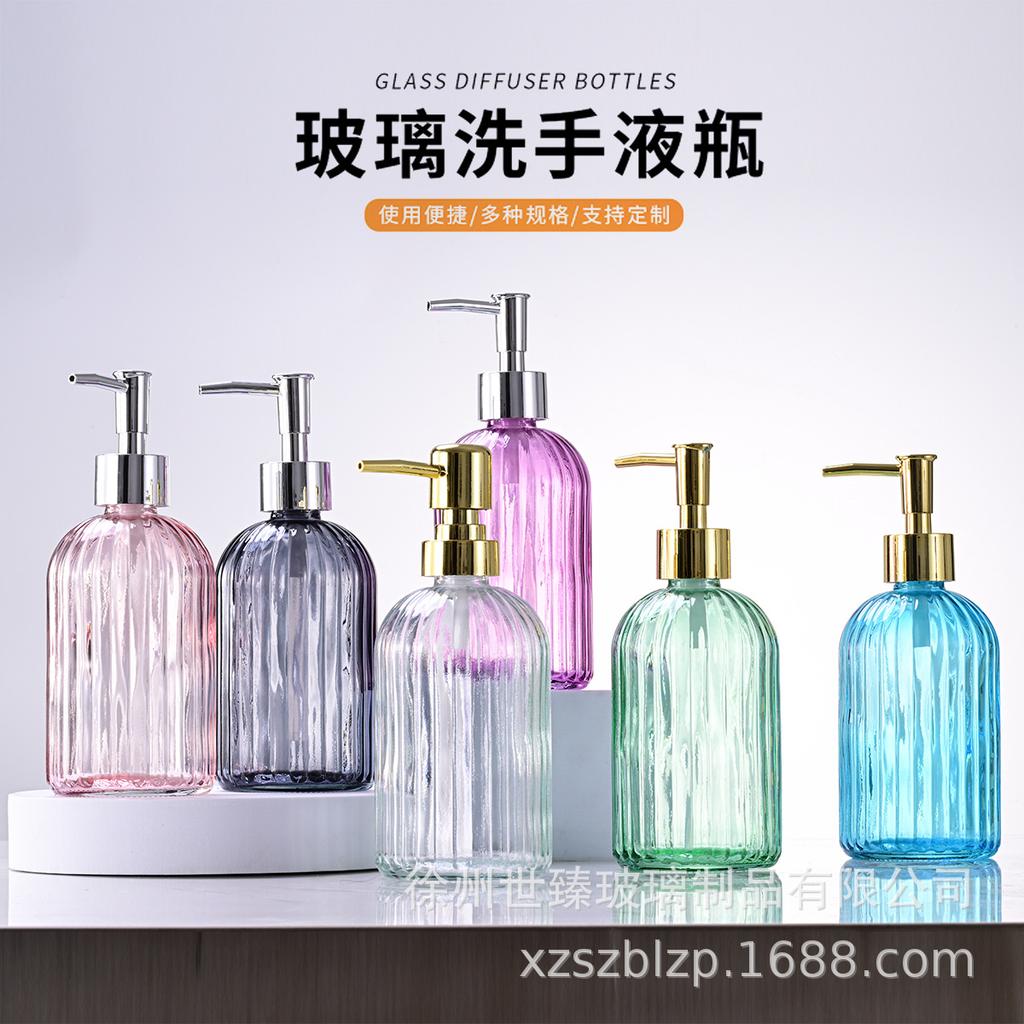 Large Capacity Pump-Action Glass Bottle for Shampoo, Lotion, and Hand Sanitizer