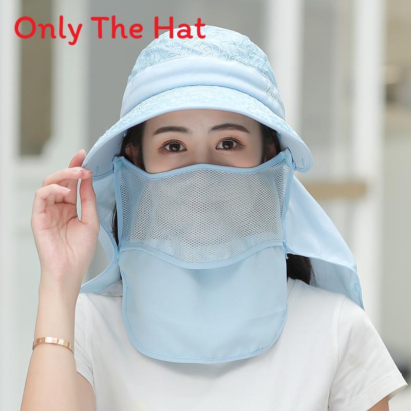 Sun Protection Cap For Women With Large Brim And Detachable Top For Summer Outdoor Activities