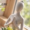 Decorative Meditation Statue 3D Printed Yoga Figure Flowerpot for Succulents and Air Plants, Minimalist Small Plant Pot Windowsill Zen Style Sculpture
