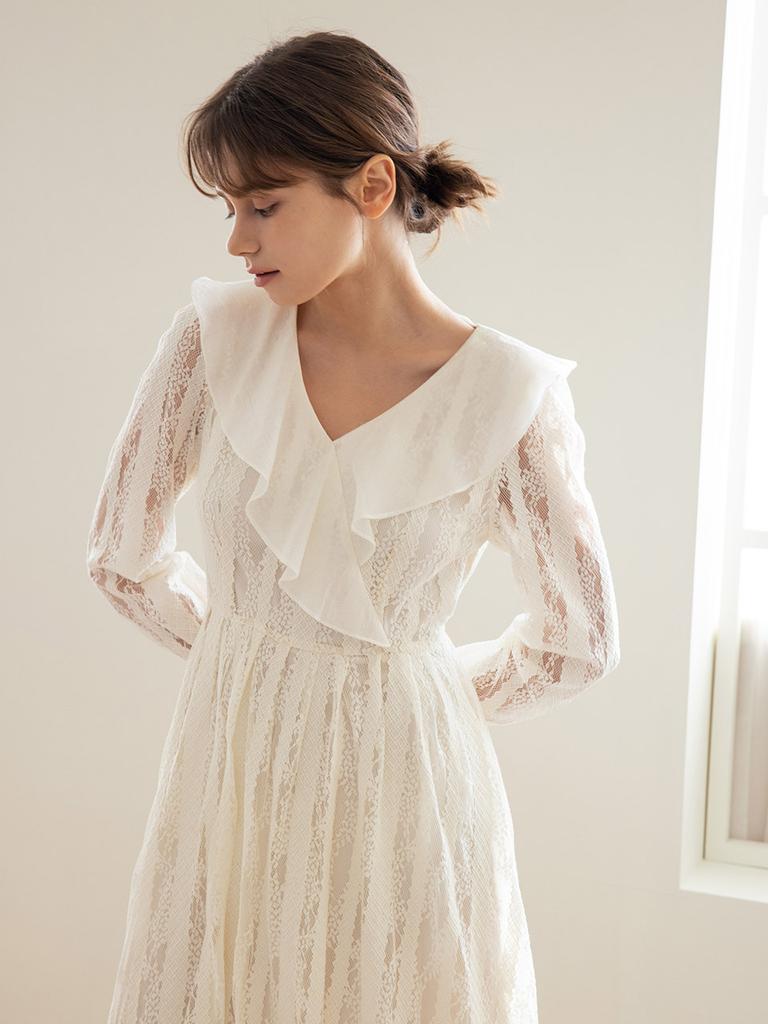 Wednesday Delight Wed_Lotus Leaf Lace Dress