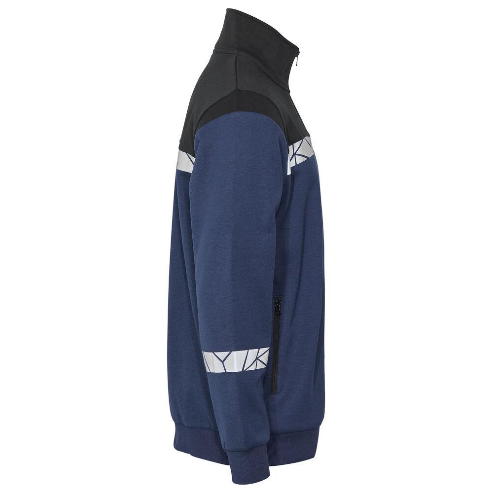 Projob Mens Progression Hi-Vis Full Zip Sweatshirt