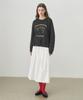Deuloupisumeon Pleated Long Flare Skirt [Ivory]
