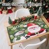 Christmas Decorations Snowman Table Mat Knitted Cloth Insulation Pad