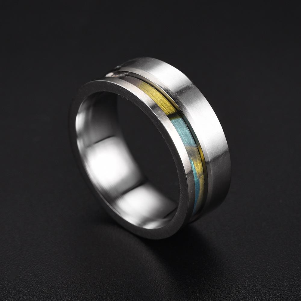 1Pc Fashionable, Fashionable, High-end, Elegant, Narrow Multi-purpose Titanium Steel Ring