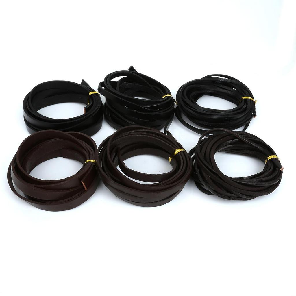 2 Meters High Quality Genuine Leather Cord Flat Strand Cow Leather Rope For Handmade Necklace Bracelets DIY Jewelry