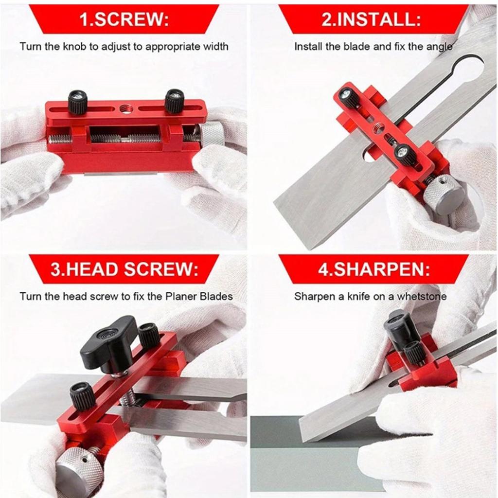 Precise Honing Guide Suitable for Chisels and Planer Blades with Adjustable Knob for Width Control Reinforced Stability