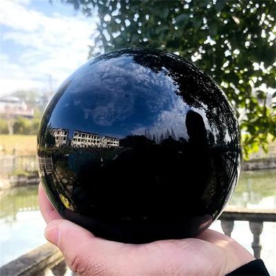 30-50mm Mineral Heal Obsidian Crystal Ball for Fengshui Ball Meditation Crystal Healing Divination Sphere Home Decor with Base