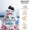 1PC Custom Name Cute Bunny Heart Outdooor Flannel Blankets Throw Blanket All-Season Throw Gift Bedspread for Couch, Bed, Camping Holiday Birthday Gift