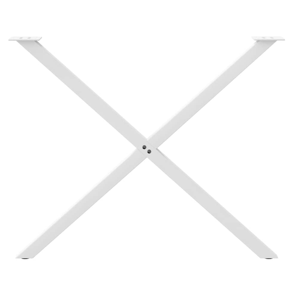 Vidaxl Nogi Do Stołu Jadalnego, 2 Szt., Białe, 90X(72-73) Cm, Stal