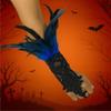 Embroidery Halloween Feather Gloves Retro Women Halloween Cuffs  Wrist Accessories