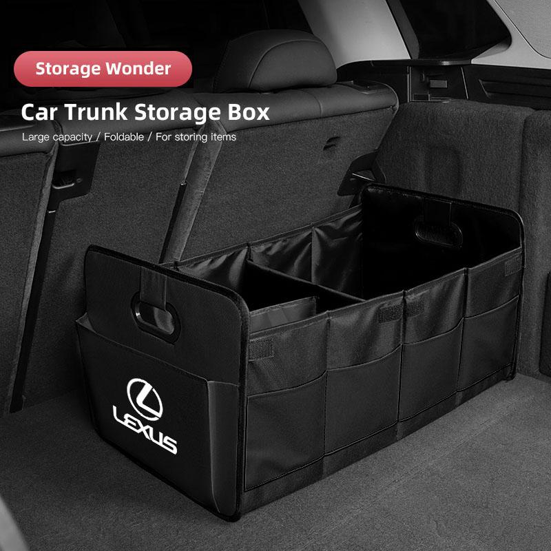 Car Trunk Organizer Storage Bag Foldable Tidying Case Tire Valve Cap For Lexus ES LM GS IS NX RX LX RZ IS250 IS430 RX300 ES300H AEF1