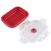 350ml Rectangle Silicone Bento Box Collapsible Lunch Box Microwave Food Container (Red)