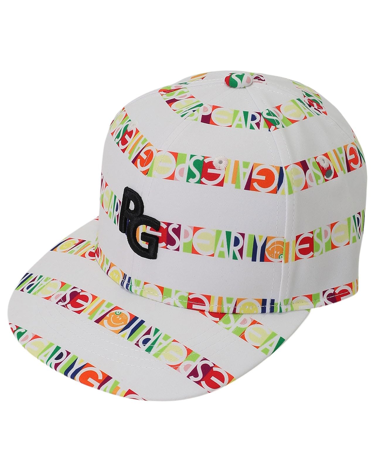 

Unisex Flat Brim Cap Seal Border Golf Hat FR [PEARLY GATES] (Bionico Pattern) / / 053-5287605 031_White