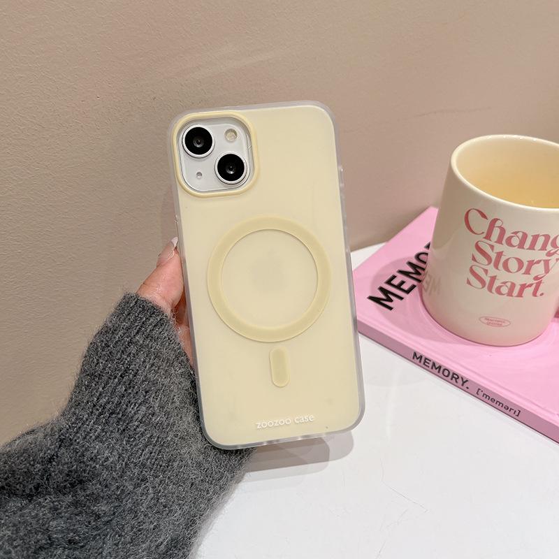 Ins Wind Macaron Potrivit pentru Apple 15 Husa pentru telefon mobil Ventire magnetica IPhone14 Candy Color 16Promax Husa tare 13