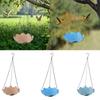 Hanging Bird Bath Birds Feeding Tray with Chain Garden Decor Sturdy Platform Tray for Parrot Garden Outside Yard Outdoors