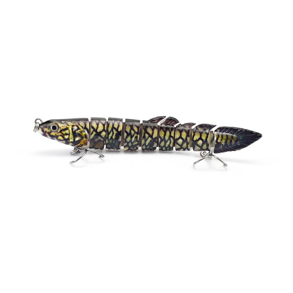 Cloth Strip Link, Flexible Swimming Posture, Multi-Section Fish 9 Sections, Loach Freshwater Simulation Bait Abs Plastic Simulation Luya Fish