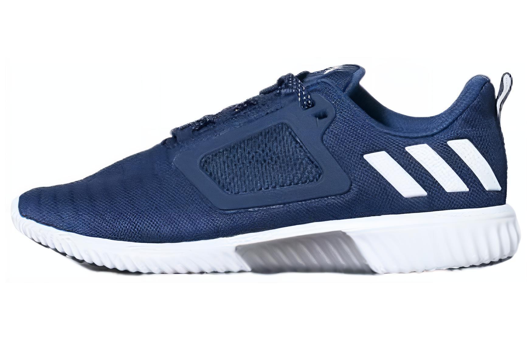 Adidas Тканевые износостойкие дышащие низкие повседневные беговые кроссовки мужские синие S80708 43⅓