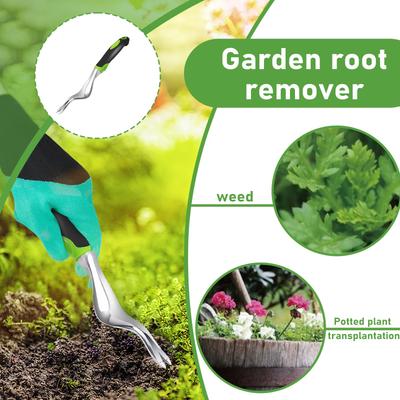 Aluminum Alloy Gardening Tools Root Extractor,Weeding Tool, Heavy Duty Gardening Hand Tool With Ergonomic Handle And Hanging Hole For Storage