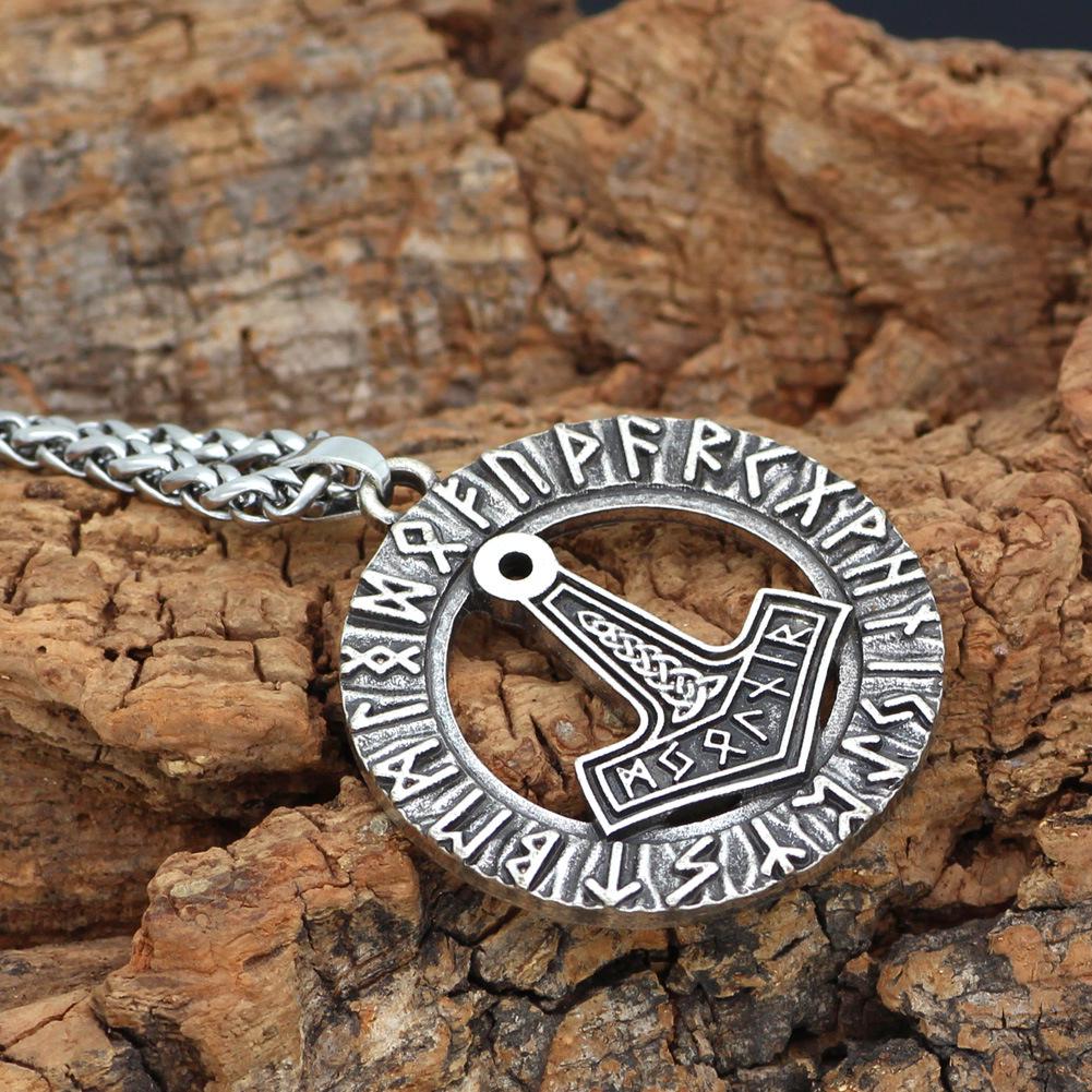 Nordic Viking Rune Pendant - Pirate Hammer Symbol Accessory
