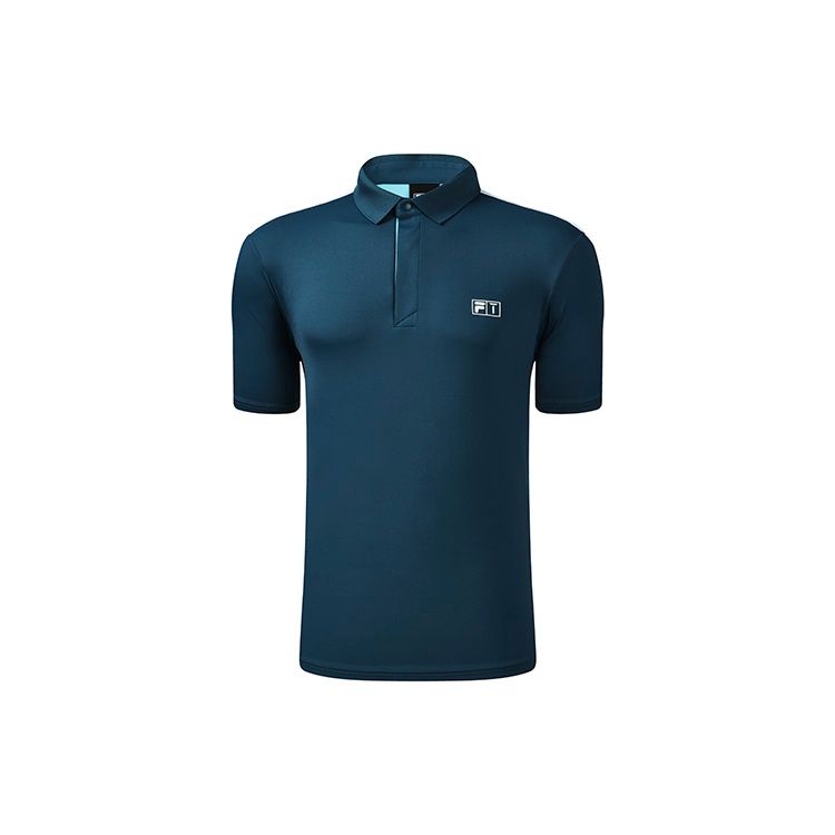 

FILA Athletics SS22 Color Block Knitted Golf Logo Sports Casual Short Sleeve Polo Shirt Men polo shirts A11M235143F-ZA L