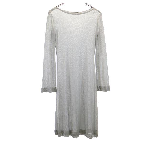 Emporio Armani Made In Italy Long Sleeve One Piece USA4 Gray Women Used