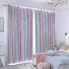 Rainbow Hollow-Out Star Blackout Curtains for Girl Kid Nursery Bedroom and Living Room Double Layer Window Cute Grommet Curtains
