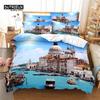 Eiffel Tower Bedding Set, 3Pcs Duvet Cover Set, Soft Comfortable Breathable Duvet Cover, For Bedroom Guest Room Decor