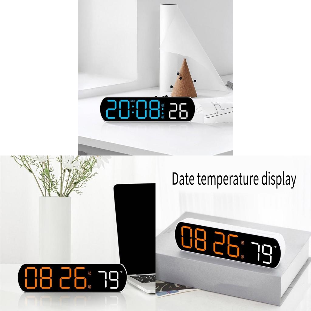 Modern Electronic Table LED Alarm Clock Feature Jump Second Temperature Display Adjusted Brightness and Countdown
