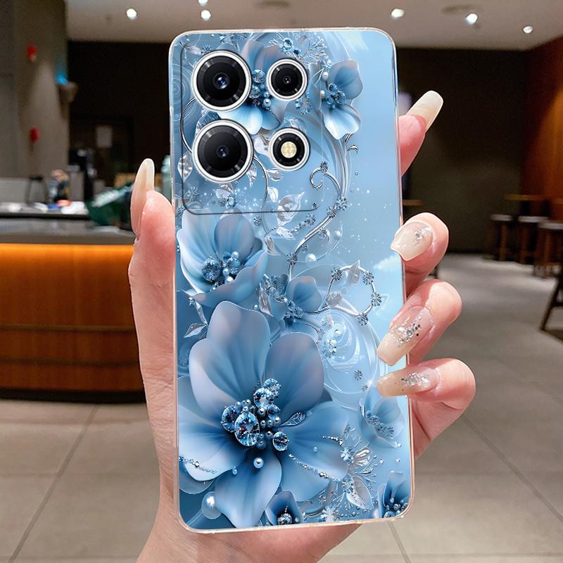 For Infinix Note 30 VIP Phone Case X6710 Clear Silicone Soft Cover For Infinix Note 30 VIP Fashion Flower Cases Note30 VIP Coque