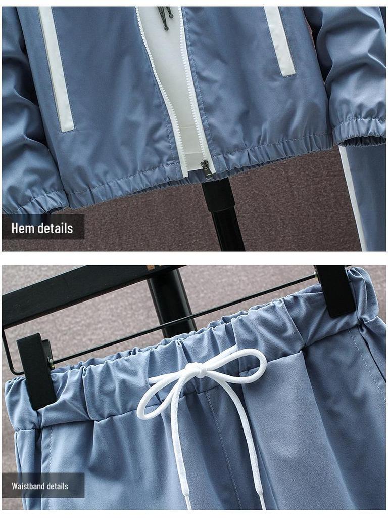 Herren Frühling & Herbst Reflektierendes Zweiteiliges Sportset - Jugendlicher Koreanischer Stil