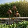 Wetterbeständiger Blumen-Außenstab Rostiges Eisen Rustikale Gartenkunst Gartenhof