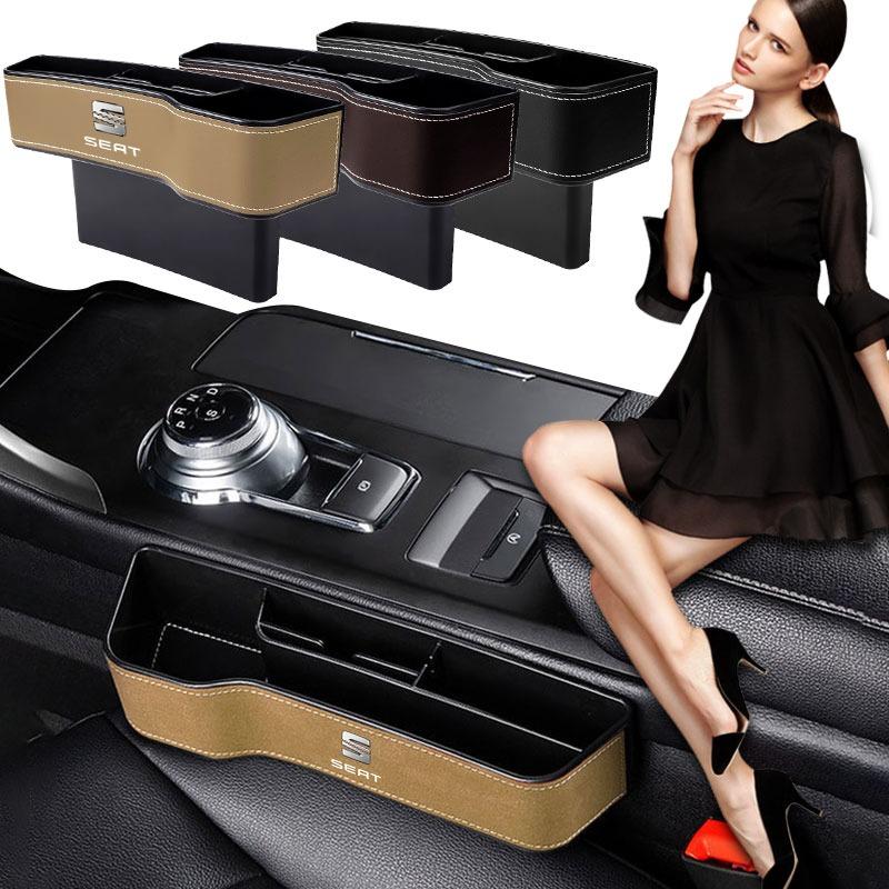 2 pezzi Organizer per Sedile Auto Scatola Portaoggetti per Fessure Spazio Vuoto Accessori Auto per SEAT Leon FR 5 6 MII Altea 5F Ibiza Toledo Cordoba