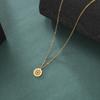 Cazador Small Sun Pendant Necklace for Women Round Minimalist Double Chain on Neck Gift Stainless Steel Jewelry 2026 Wholesale
