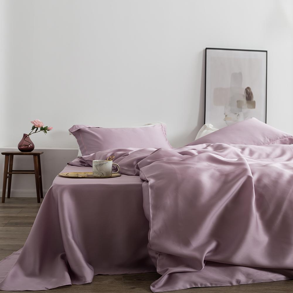 Liv-Esthete Luxury 100% Silk Blue Bedding Set Silky Beauty Queen King Duvet Cover Set Flat Sheet Pillowcase Bed Set Bedclothes