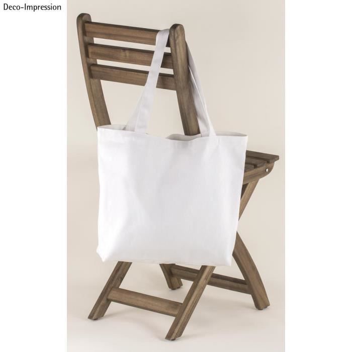 Sac Shopper - Basic - Blanc - 46x35cm - 330g/m² - Écologique