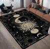 Witch Sun Moon Pentagram Gothic Area Rug Non-Slip Altar Carpet for Living Room Sofa Table Decor Doormat