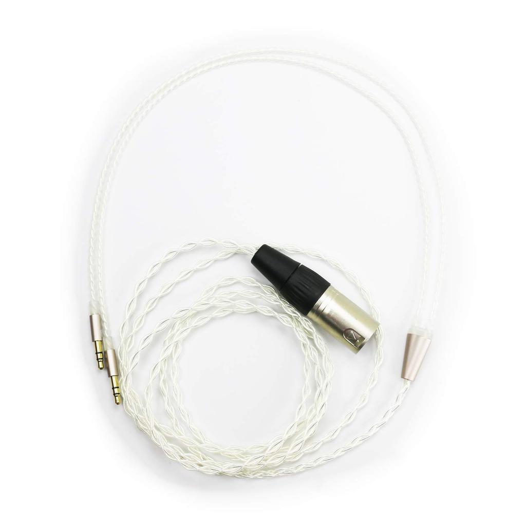 NewFantasia HiFi Cable 4 Pin XLR Balanced Male for Hifiman Headphones Silver Plated Replacement Audio Upgrade Cable with Dual Male T1PKN400iBX HE400S,