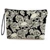 Skull Makeup Bag: Double-Sided Zipper Toiletry Organizer with 3D Print Design