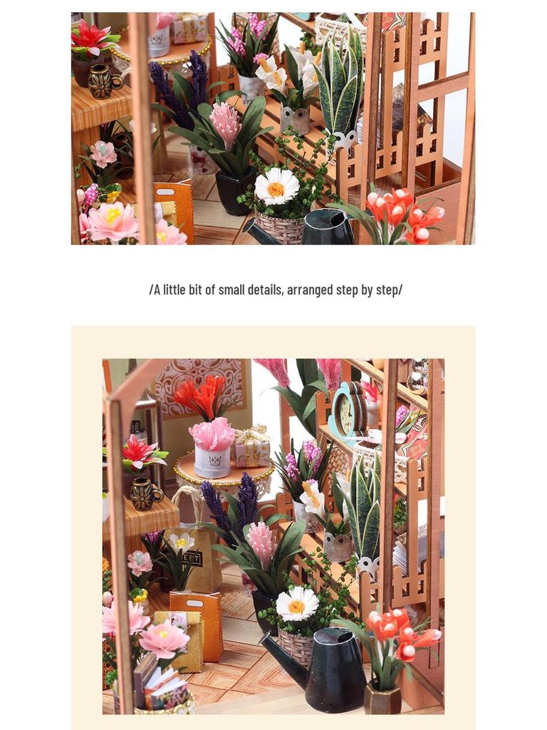 DIY Handcrafted Miniature Jenny's Flower House Model - Christmas Ornament Toy Gift
