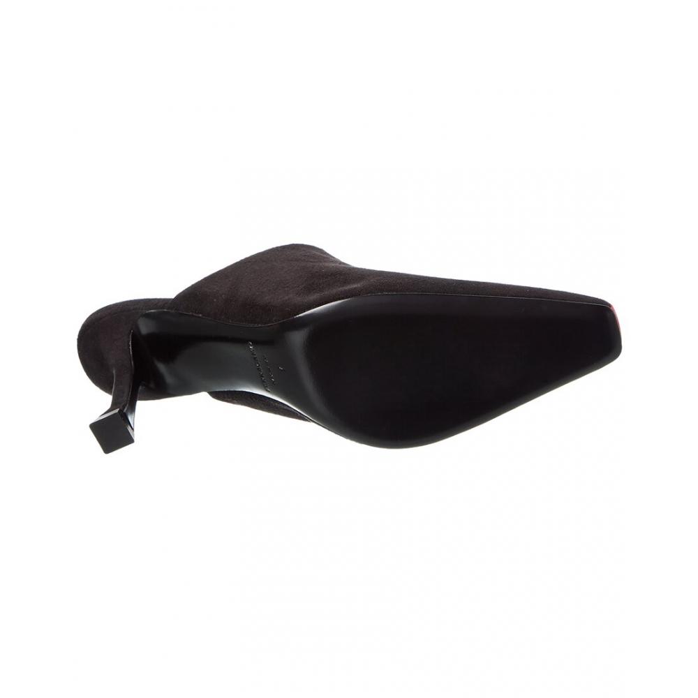 Salvatore Ferragamo Ferragamo Sophye Suede   Patent Mule Black