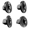 4Pcs Carbon Steel Low Profile Socket Adapter With Magnetic Design For Power Tool And Mechanical Maintenance