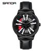 Sanda Meilleure Vente 1088 Montre pour Adolescent: Personnalisé, Cadran Rotatif 3D, Tendance, Quartz Étanche.