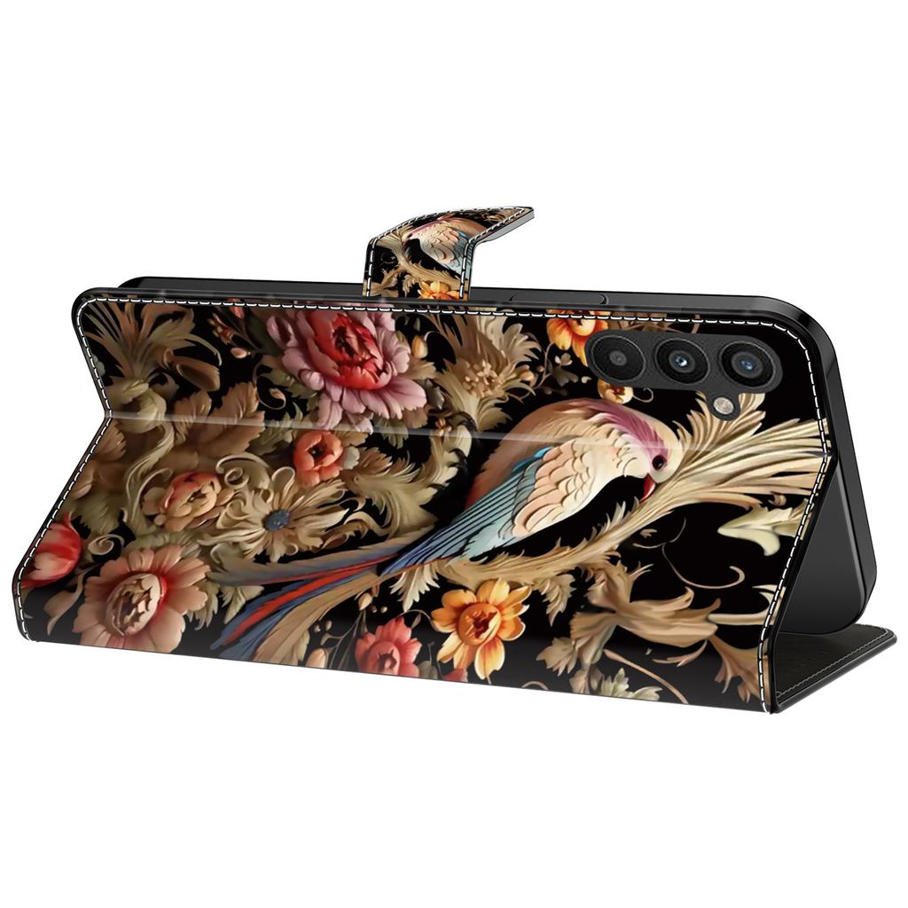 For Samsung Galaxy A25 5G (Global) (161.0 x 76.5 x 8.3mm) Case Wallet Scratch-resistant Phone Stand Cover