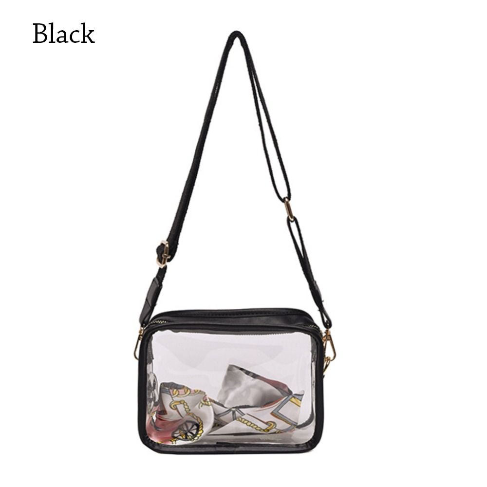Fashion Shoulder Messenger Bag Transparent Crossbody Bag for Women Girls PVC Jelly Handbag(Excluding ribbons)