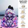 1pc Koala Princess blanket Lightweight Flannel Throw for Sofa Bed Travel Camping Livingroom Office Couch Chair