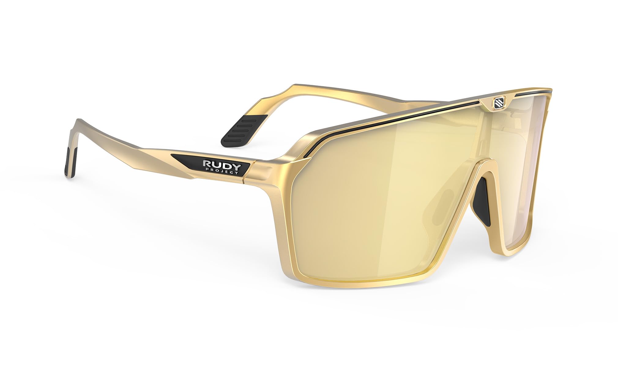 

Sunglasses Spin Shield Podium Collection Gold Matte Multi Laser Gold 26g Lens 147mm Temple 125mm Height 61mm 5 Curve Lens [RUDYPROJECT] - Weight -