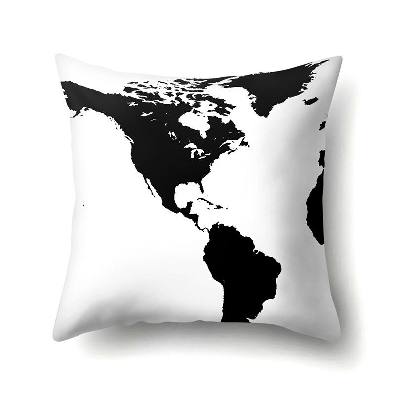 Polyester Pillow Case Geometric Home Printed Pillow Waist Cushion Cover Car Cushion Head Cushion Cover