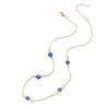 Women Minimalist Blue Evil Eye Chain Necklace Fashion Versatile Jewelry