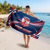 Sydney Roosters Customized Name Text Beach Towel, Soft Absorbent Towel Beach Pool Travel Personal Gift