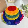 Handmade Crochet Conical Bucket Hat - Ruffled Brim Fisherman Hat for Women, Stylish Sun Protection Cap